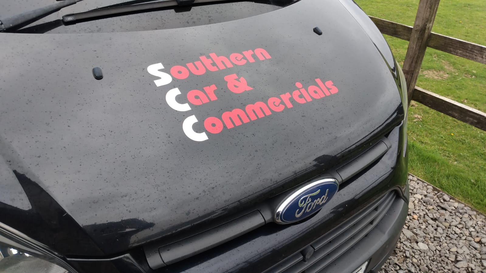 Southern Car & Commercials branding on a Ford van